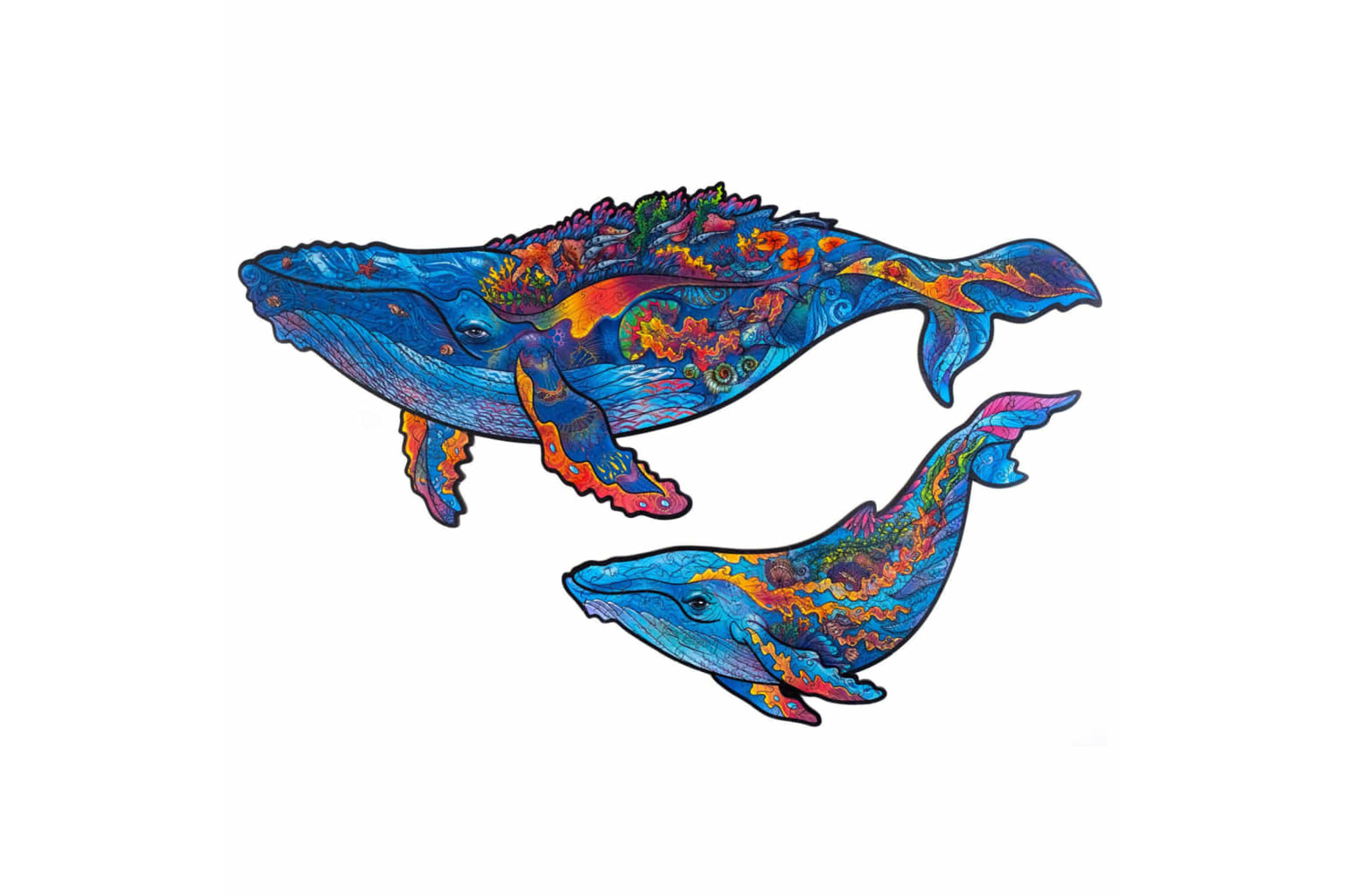 Unidragon 444686 268 Piece Wooden Jigsaw Puzzle Milky Whales King Size 43x27 Cm