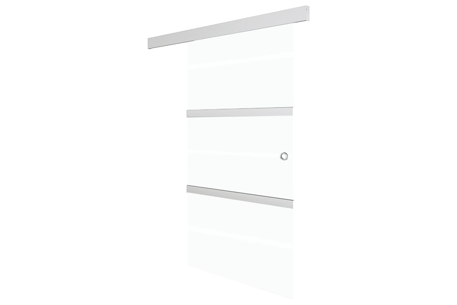 vidaXL 288063 Sliding Door With Soft Stops Esg Glass 102.5x205cm Silver