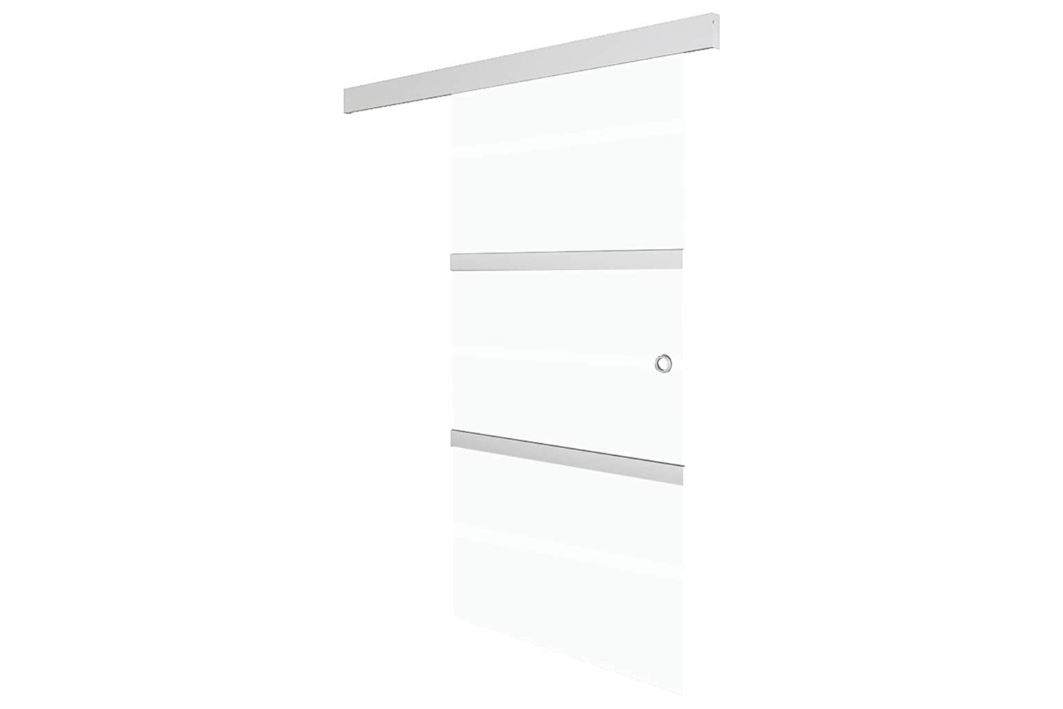 Vidaxl Sliding Door Esg Glass And Aluminium 76x212 Cm Silver