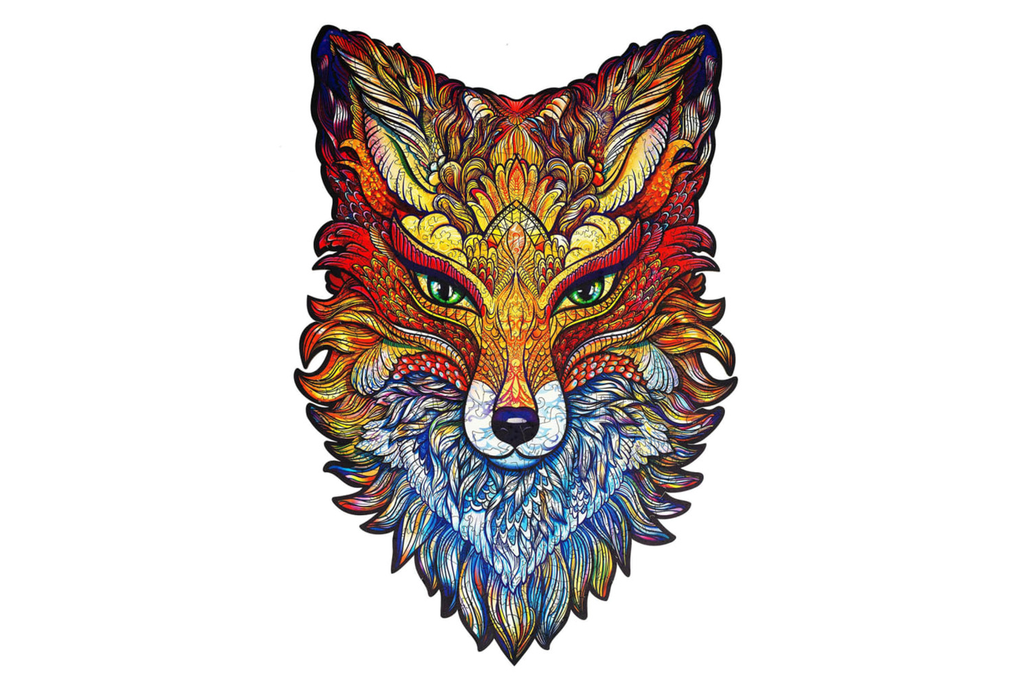 Unidragon 444693 308 Piece Wooden Jigsaw Puzzle Fiery Fox King Size 27x40 Cm