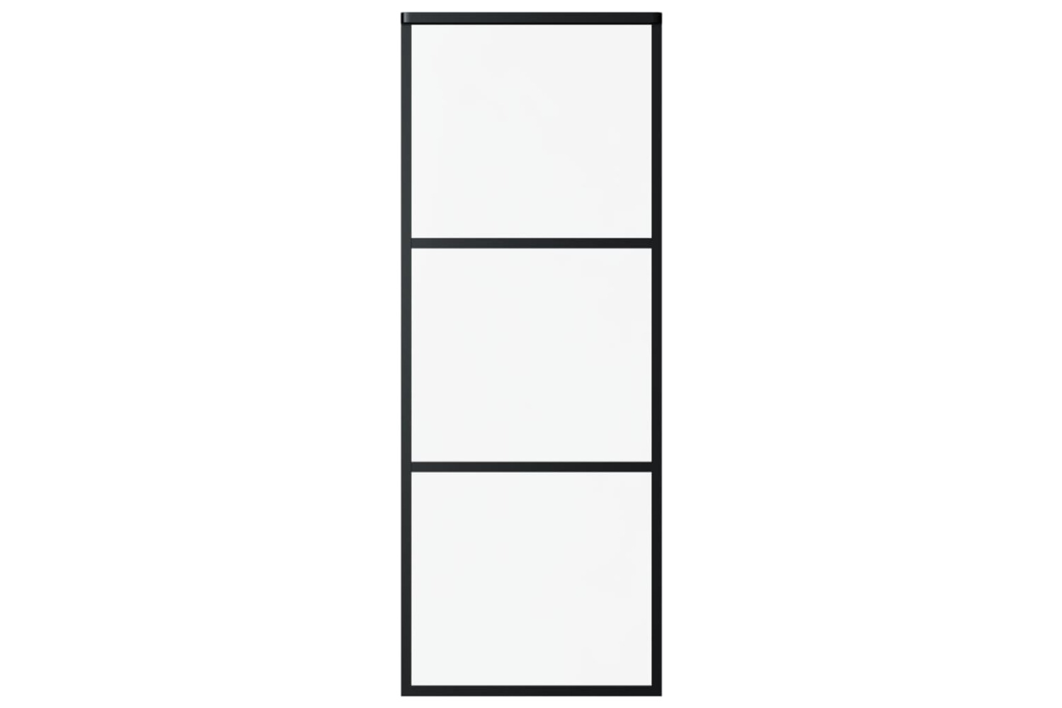 vidaXL 151008 Sliding Door Esg Glass And Aluminium 76x205cm Black