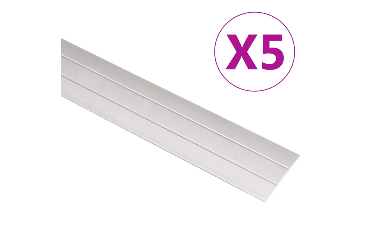 vidaXL 146813 Floor Profiles 5 Pcs Aluminium 134cm Gold