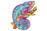 Unidragon 444676 314 Piece Wooden Jigsaw Puzzle Iridescent Chameleon King Size 31x41 Cm