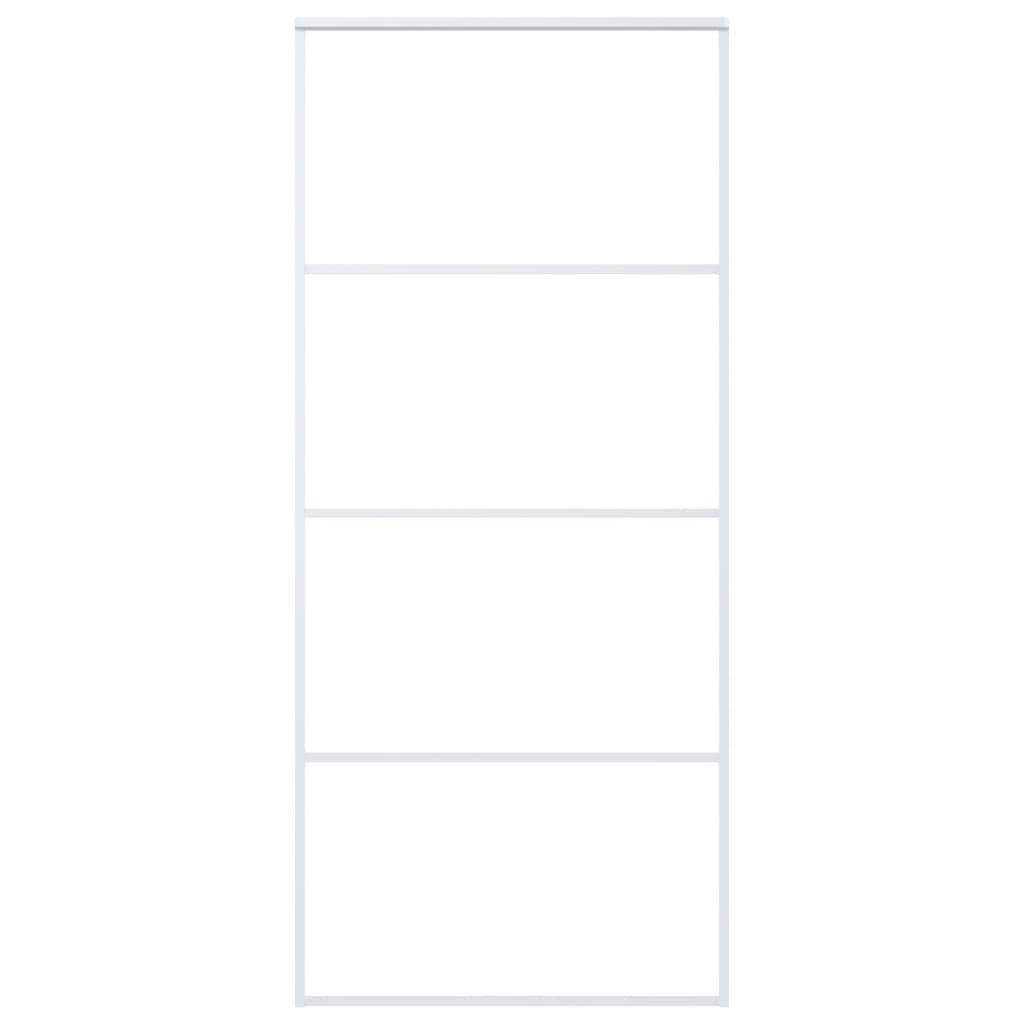 Vidaxl Sliding Door Esg Glass And Aluminium 90x205 Cm White