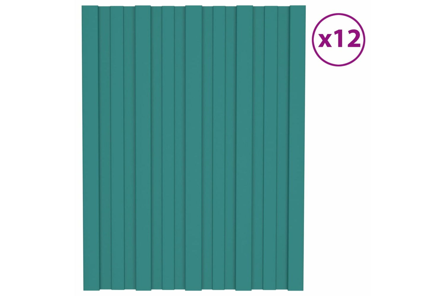 vidaXL 317187 Roof Panels 12 Pcs Galvanised Steel Green 60x45cm