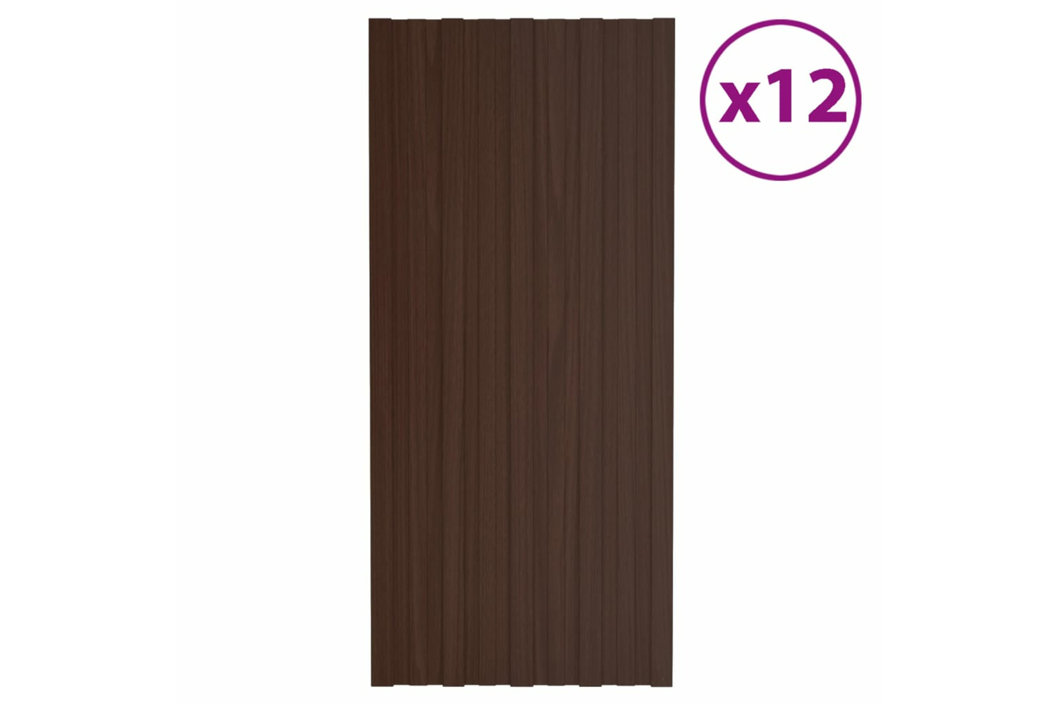 vidaXL 317217 Roof Panels 12 Pcs Galvanised Steel Brown 100x45cm
