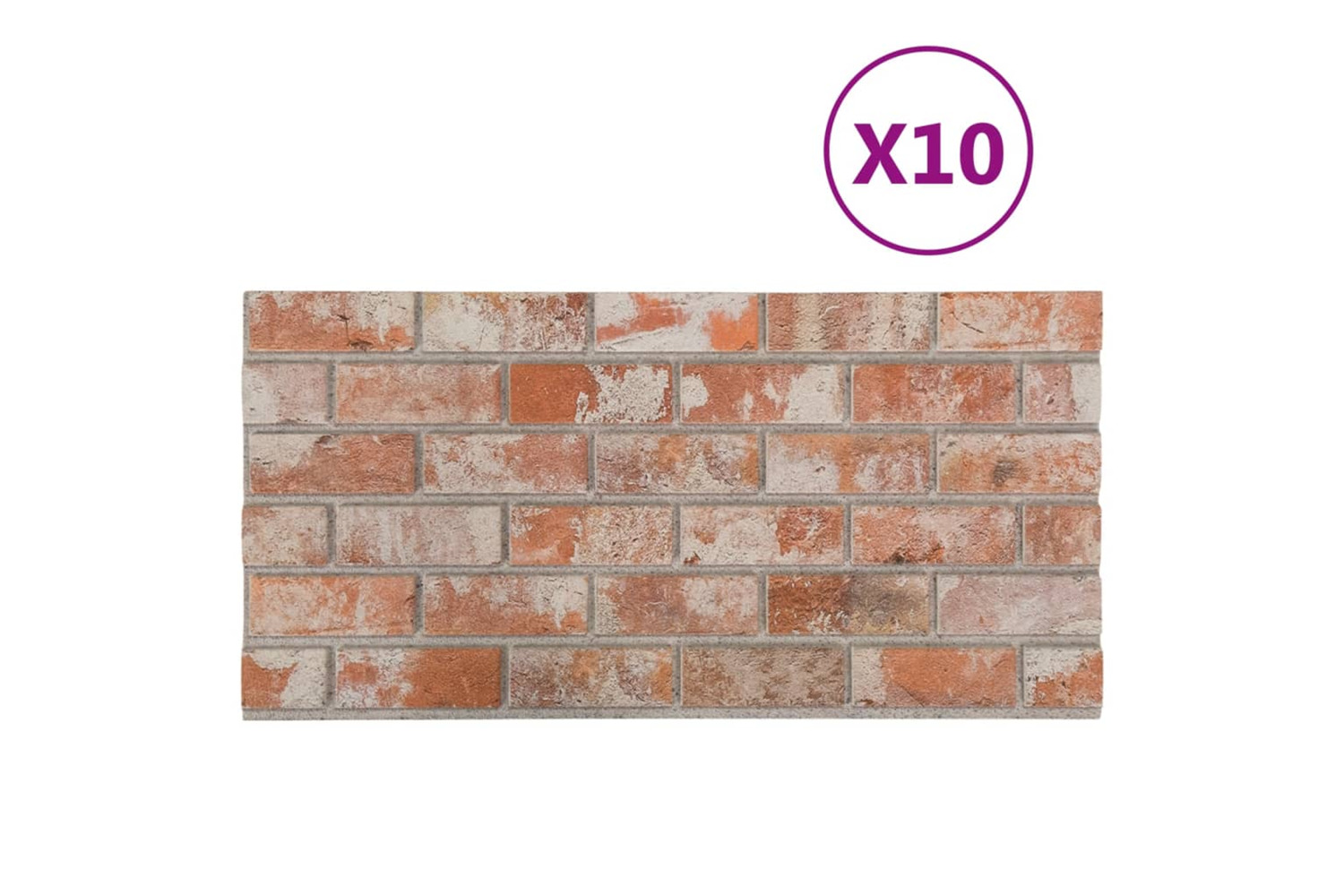 vidaXL 149581 3d Wall Panels With Red Brick Design 10 Pcs Eps