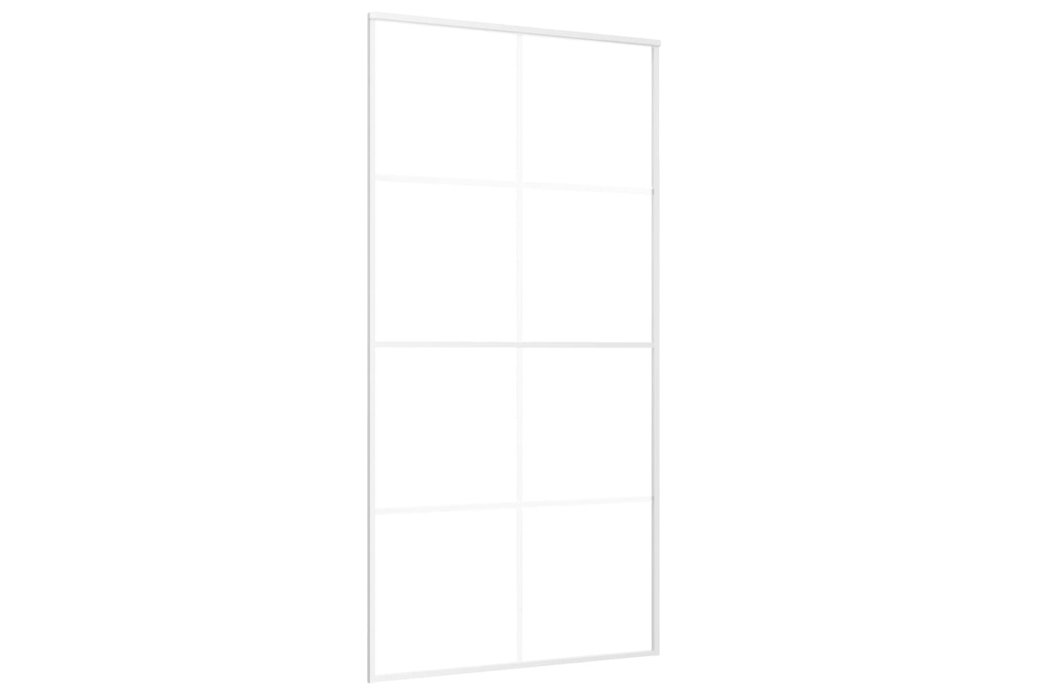 Vidaxl 151677 Sliding Door Frosted Esg Glass And Aluminium 102.5x205 Cm White