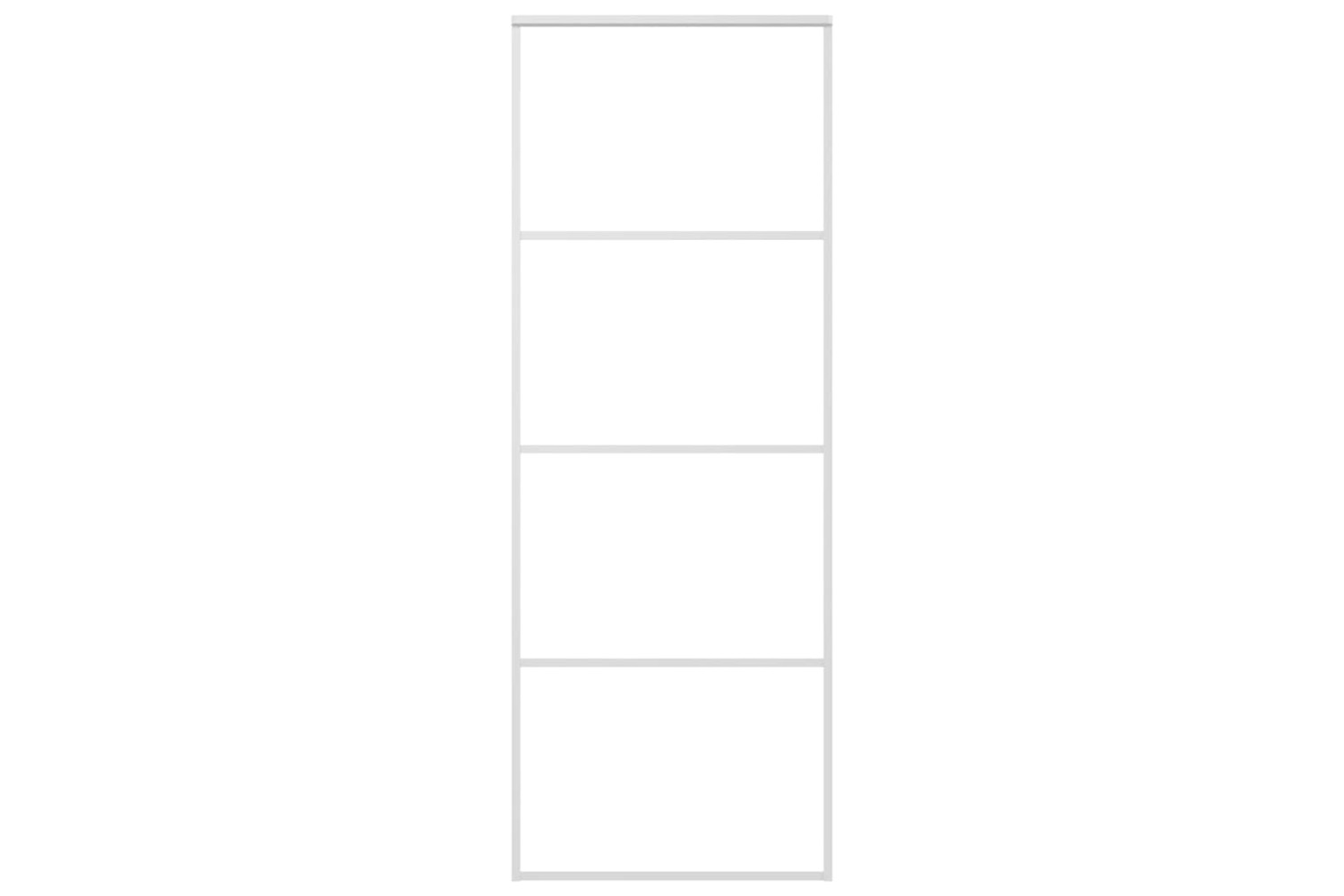 Vidaxl Sliding Door Frosted Esg Glass And Aluminium 76x205 Cm White