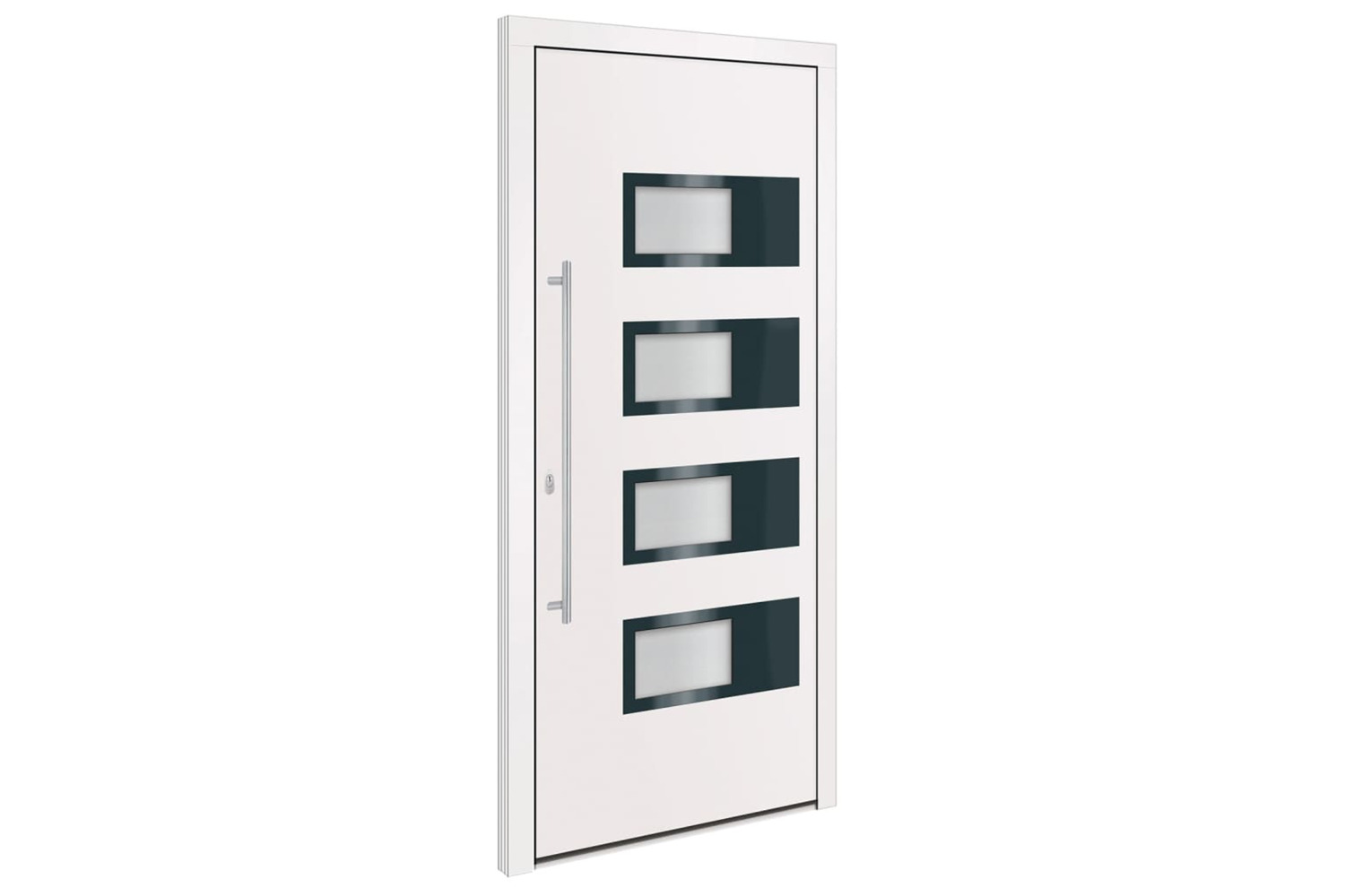 vidaXL 3157066 Front Door White 100x210cm Aluminium And Pvc