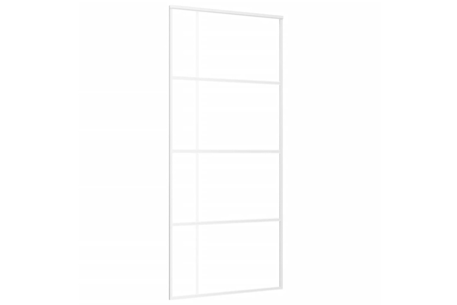 Vidaxl 151685 Sliding Door Frosted Esg Glass And Aluminium 90x205 Cm White