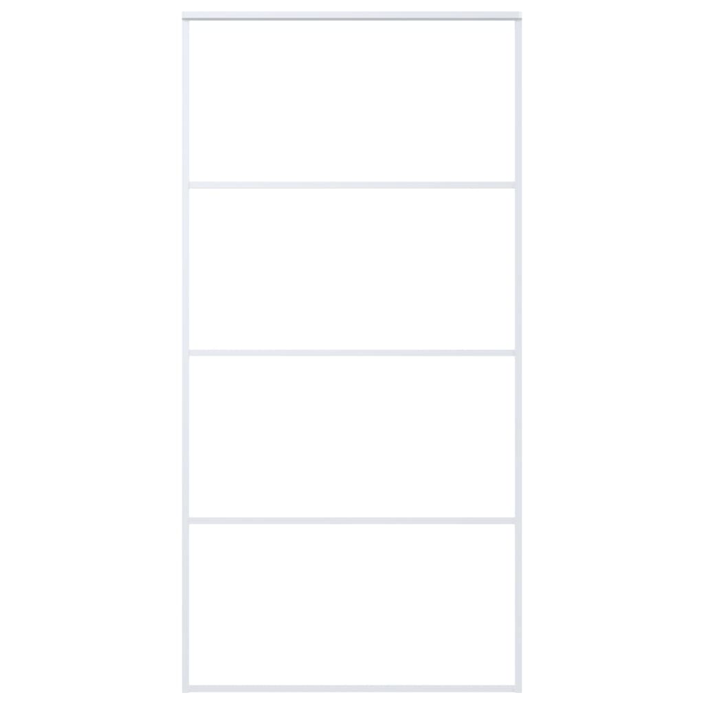 Vidaxl Sliding Door Esg Glass And Aluminium 102.5x205 Cm White