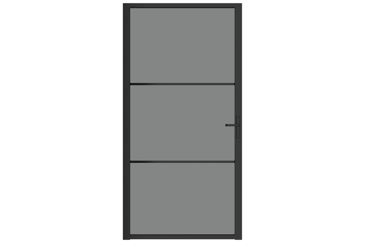 vidaXL 350563 Interior Door 102.5x201.5cm Black Esg Glass And Aluminium