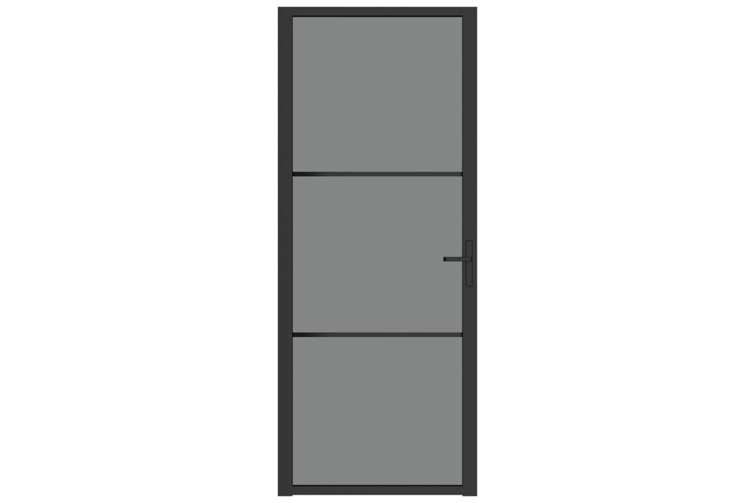 vidaXL 350561 Interior Door 83x201.5cm Black Esg Glass And Aluminium