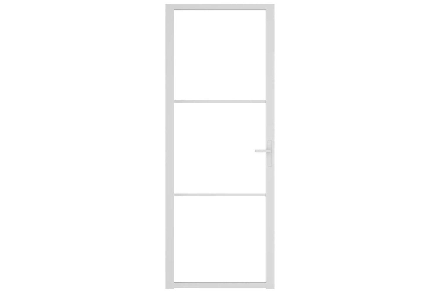 vidaXL 350568 Interior Door 76x201.5cm White Esg Glass And Aluminium