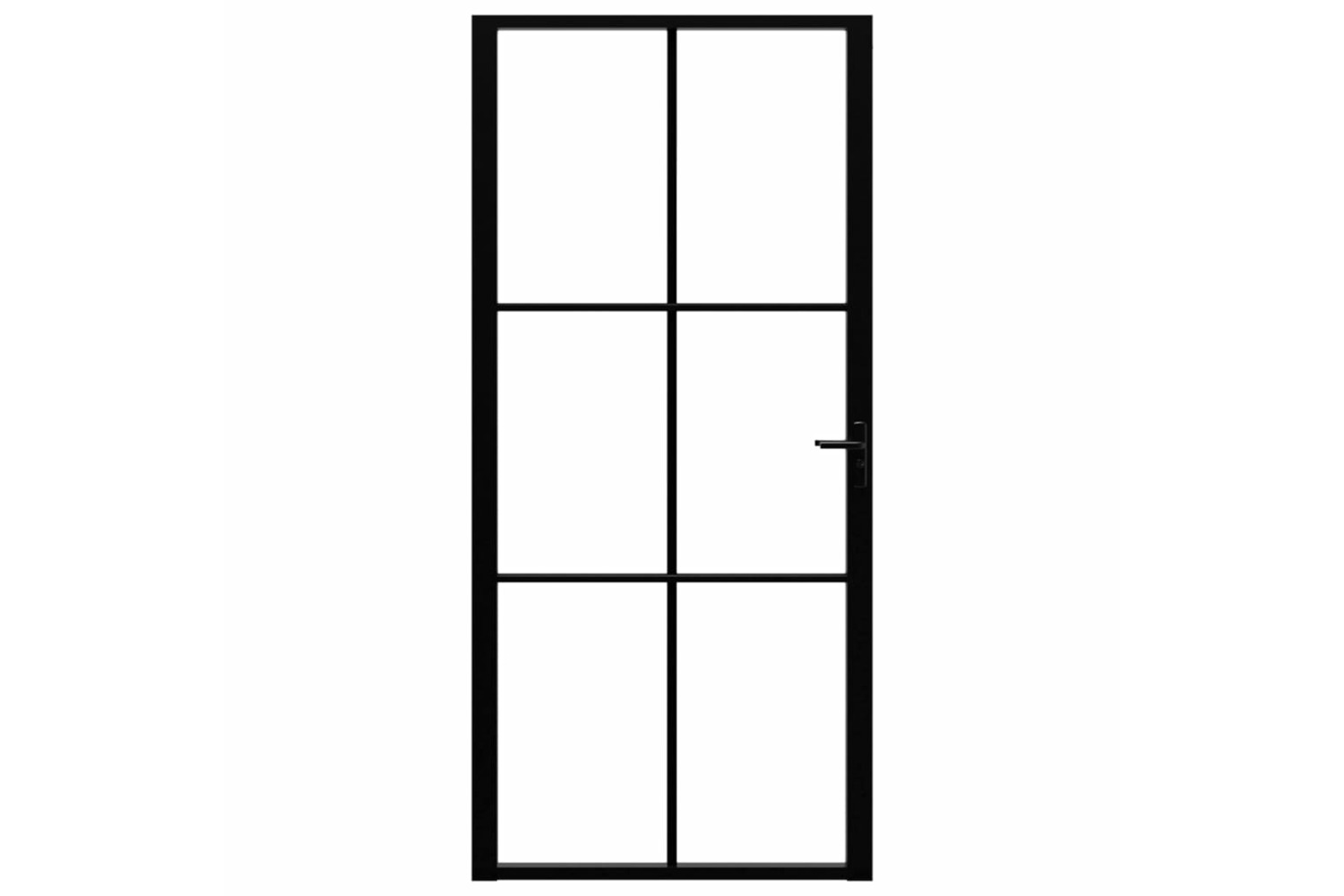 vidaXL 151204 Interior Door Esg Glass And Aluminium 93x201.5cm Black