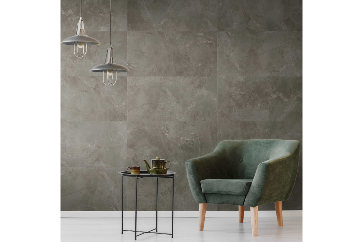 Grosfillex 434298 Wallcovering Tile Gx Wall+ 11pcs Marble 30x60 Cm Grey