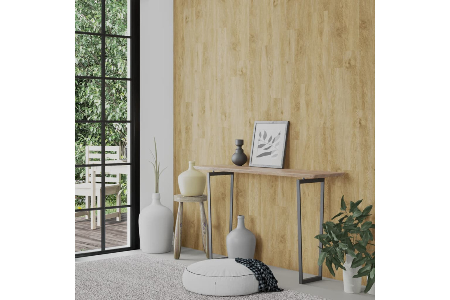 Vidaxl Wall Panels Wood Look Brown Pvc 2.06 M²