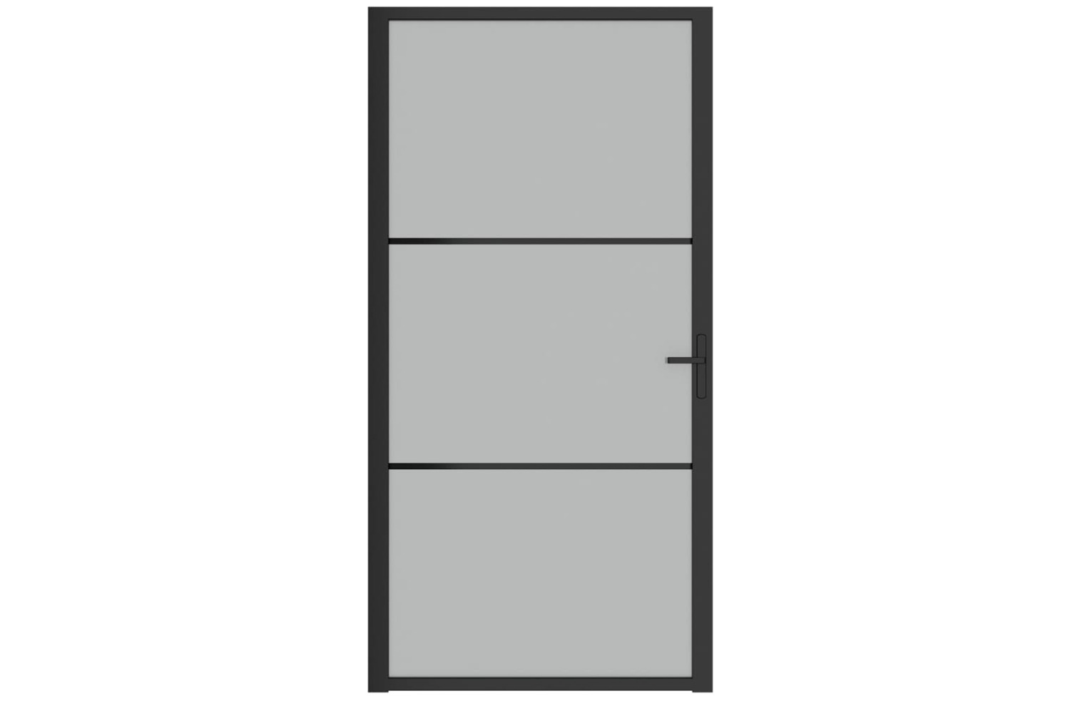 vidaXL 350555 Interior Door 102.5x201.5cm Black Matt Glass And Aluminium
