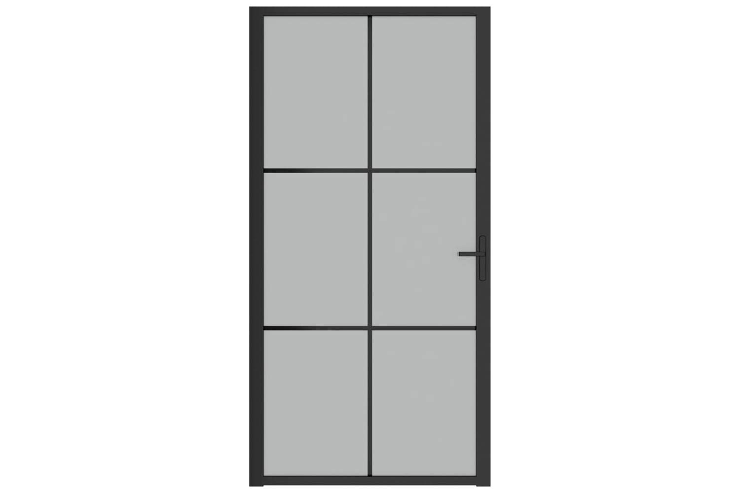 vidaXL 350559 Interior Door 102.5x201.5cm Black Matt Glass And Aluminium
