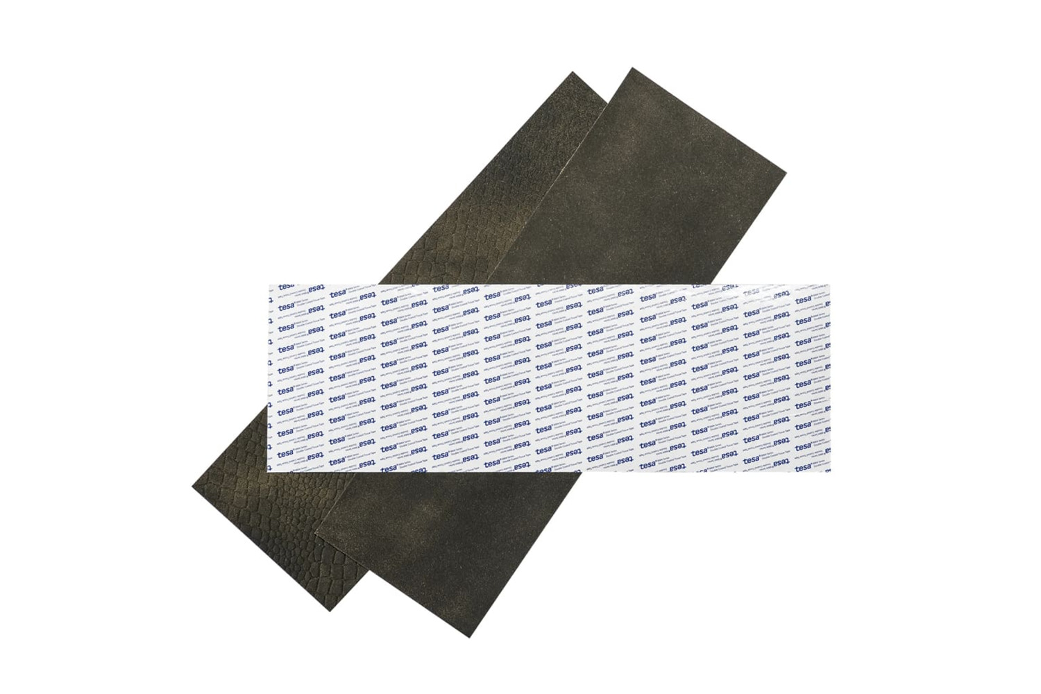 Wallart 440926 Leather Tiles Hennessy Two Tone Black 16 Pcs