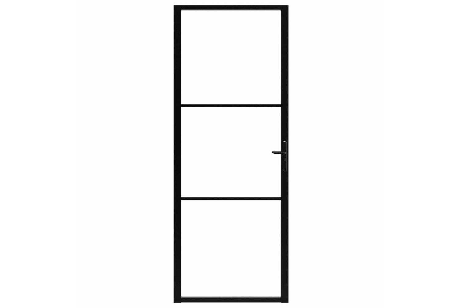 vidaXL 151198 Interior Door Esg Glass And Aluminium 76x201.5cm Black