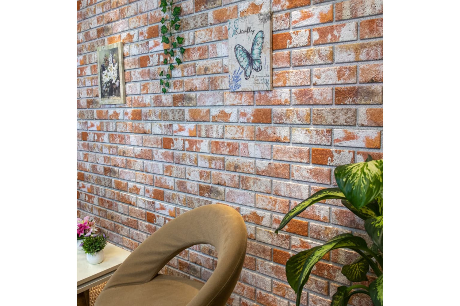 vidaXL 149581 3d Wall Panels With Red Brick Design 10 Pcs Eps