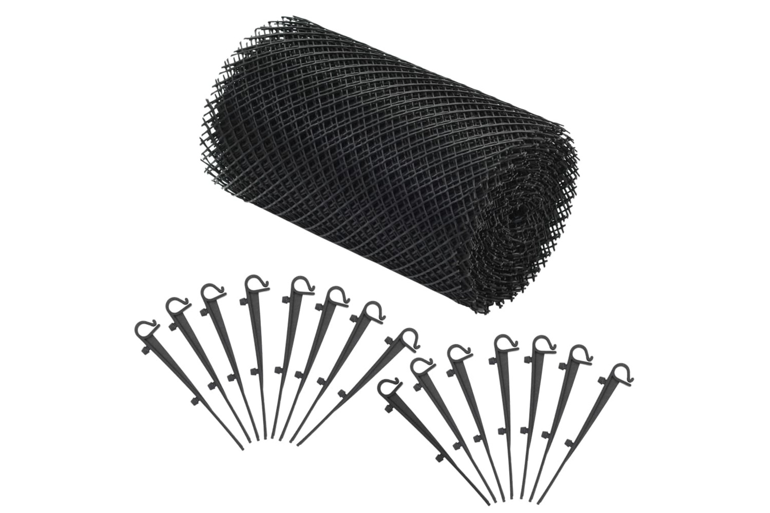 vidaXL 143895 4 Piece Gutter Mesh With Clips Hdpe 1.08 ÃÂÂ¡