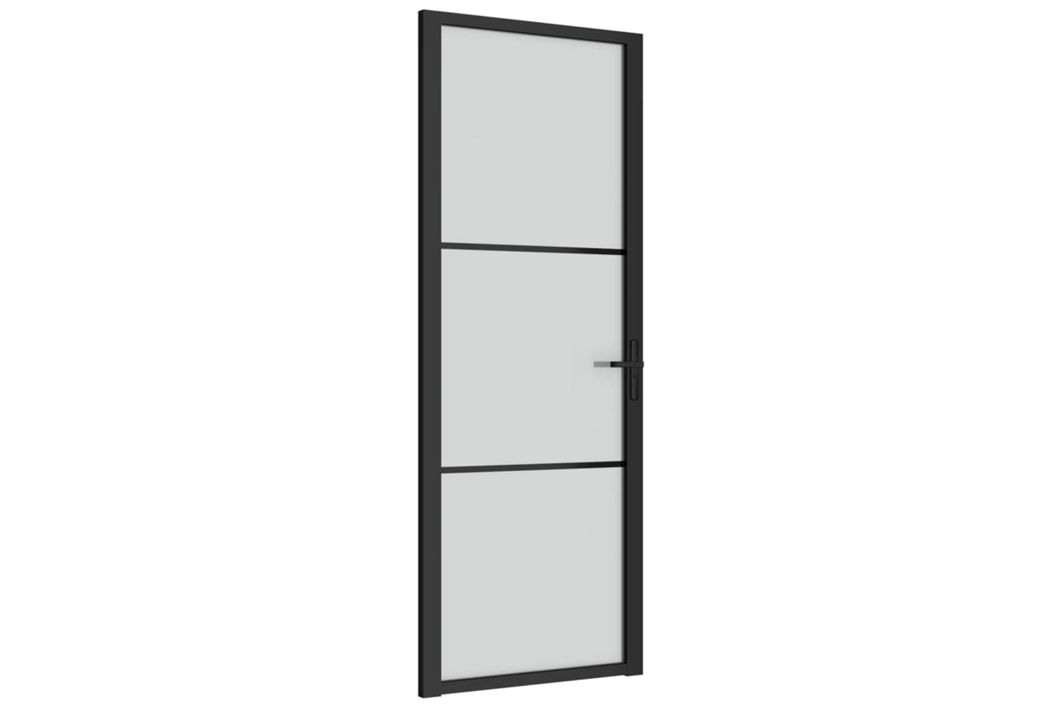 vidaXL 350552 Interior Door 76x201.5cm Black Matt Glass And Aluminium