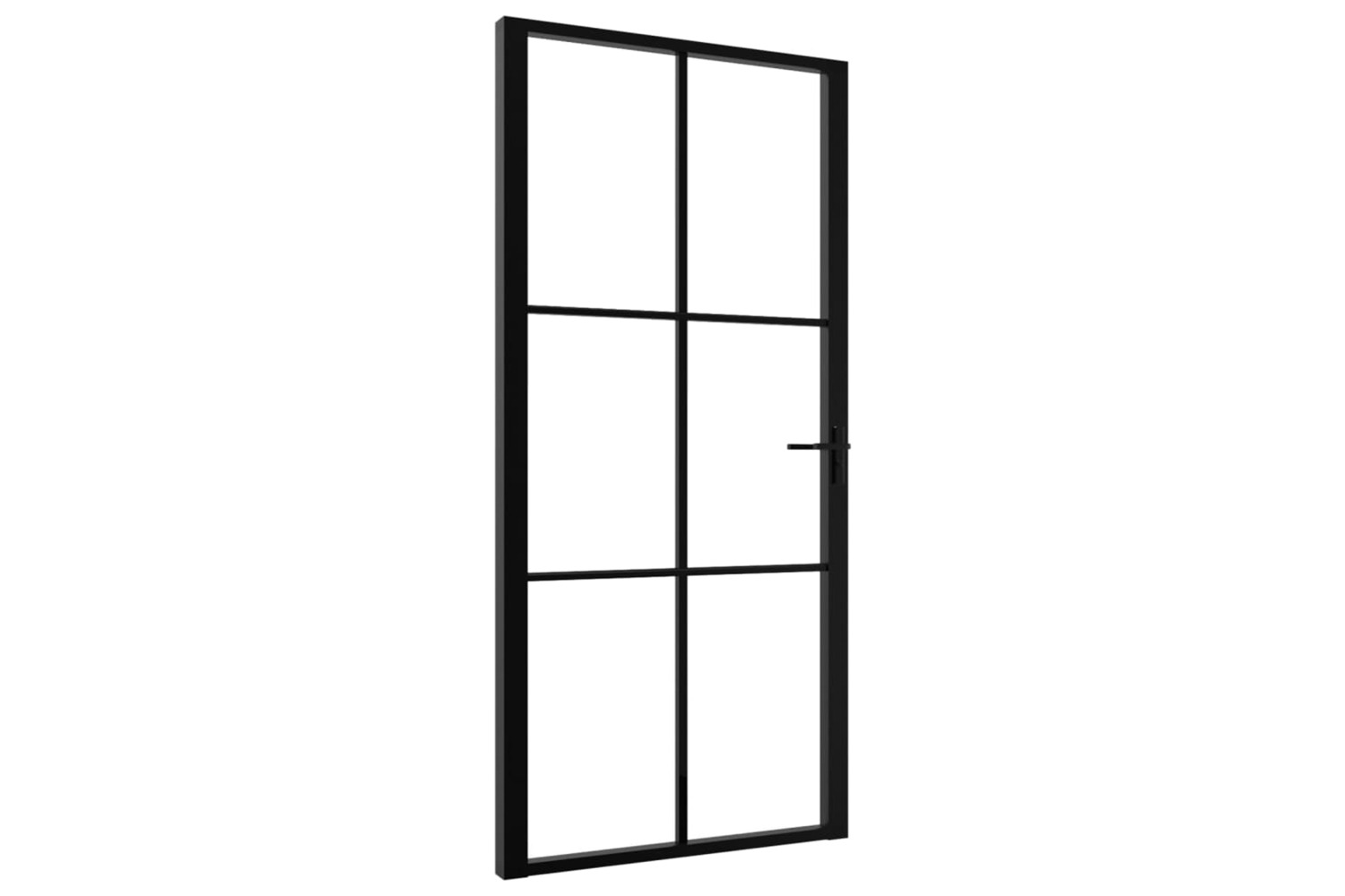 vidaXL 151205 Interior Door Esg Glass And Aluminium 102.5x201.5cm Black