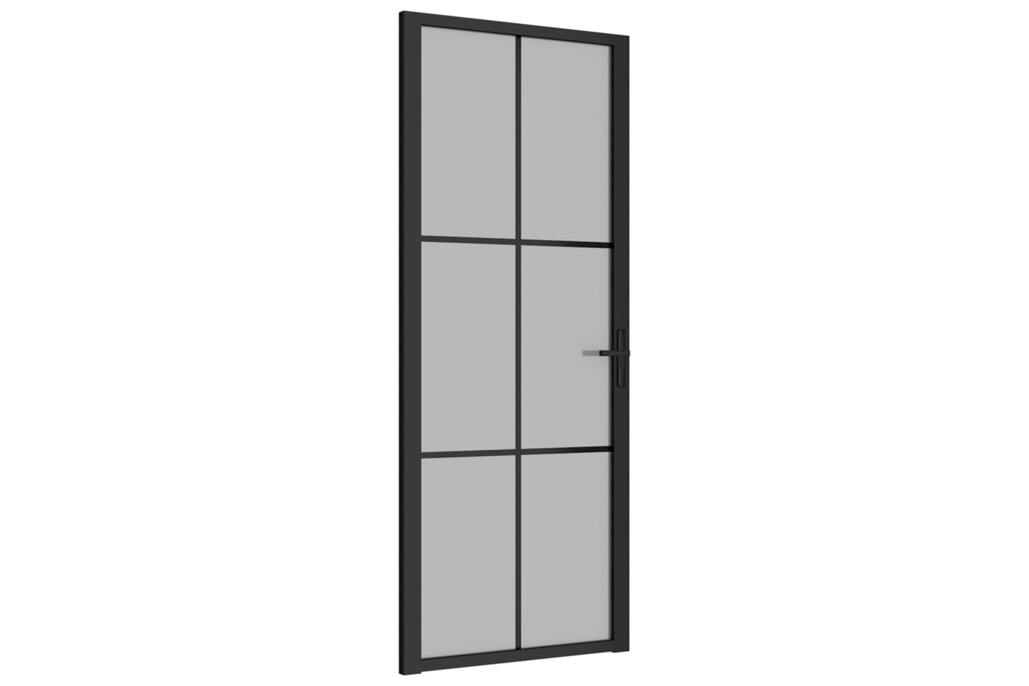 vidaXL 350557 Interior Door 83x201.5cm Black Matt Glass And Aluminium
