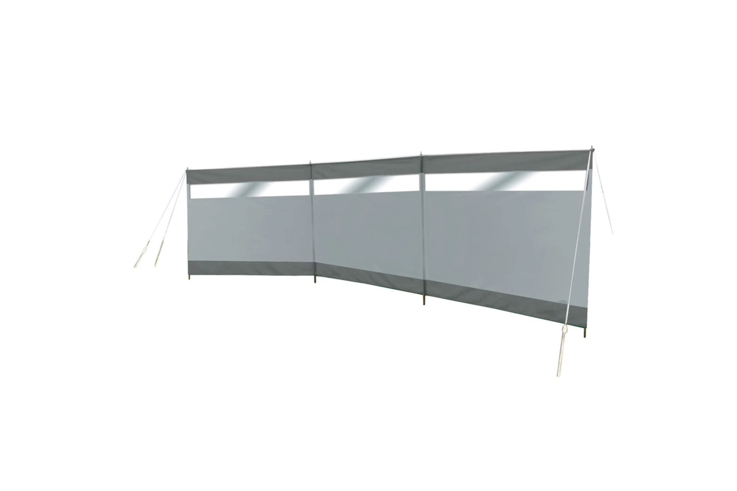 Bo-camp 428656 Windbreak With Window Dennis 500x140 Cm Grey