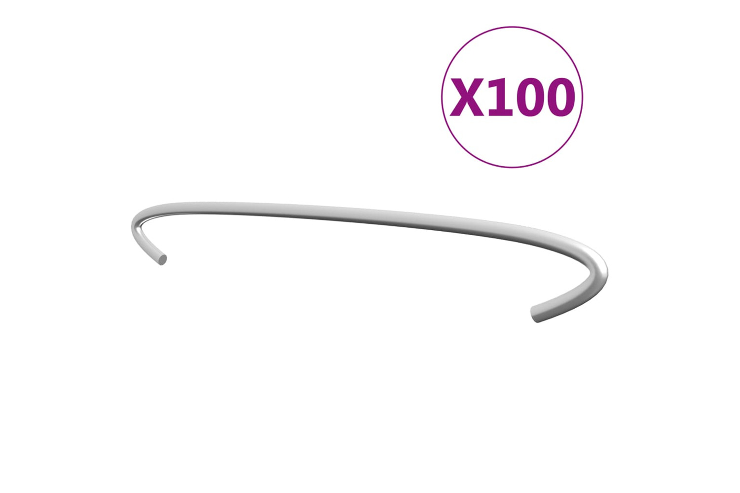 vidaXL 145624 Gabion Hooks 100 Pcs Galvanised Steel 40cm