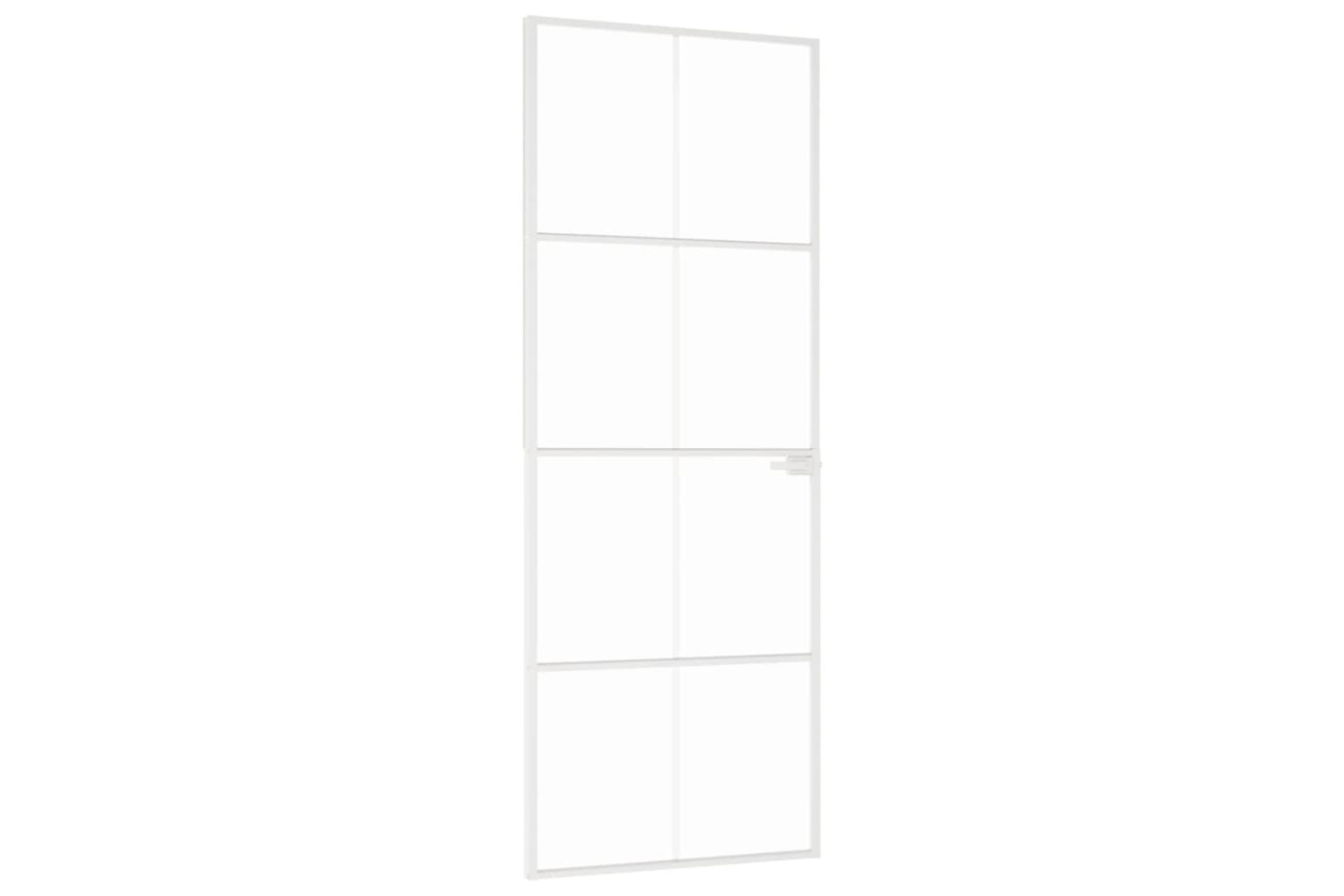 vidaXL 153670 Interior Door White 76x201.5cm Tempered Glass&aluminium Slim
