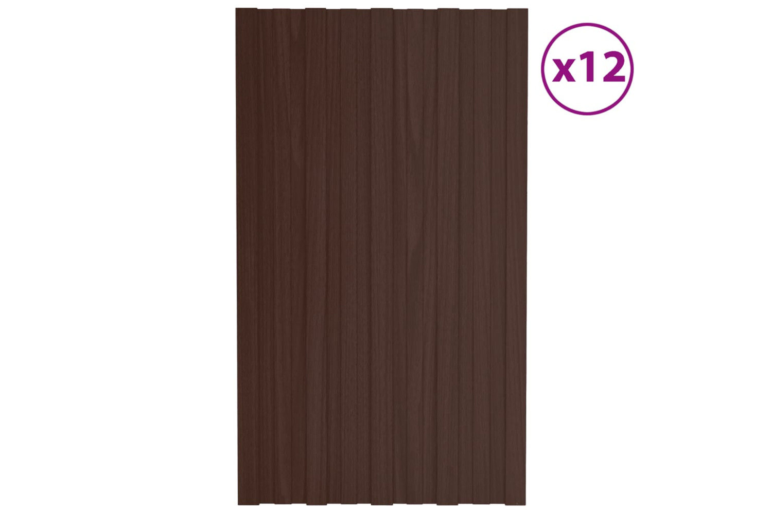vidaXL 317205 Roof Panels 12 Pcs Galvanised Steel Brown 80x45cm
