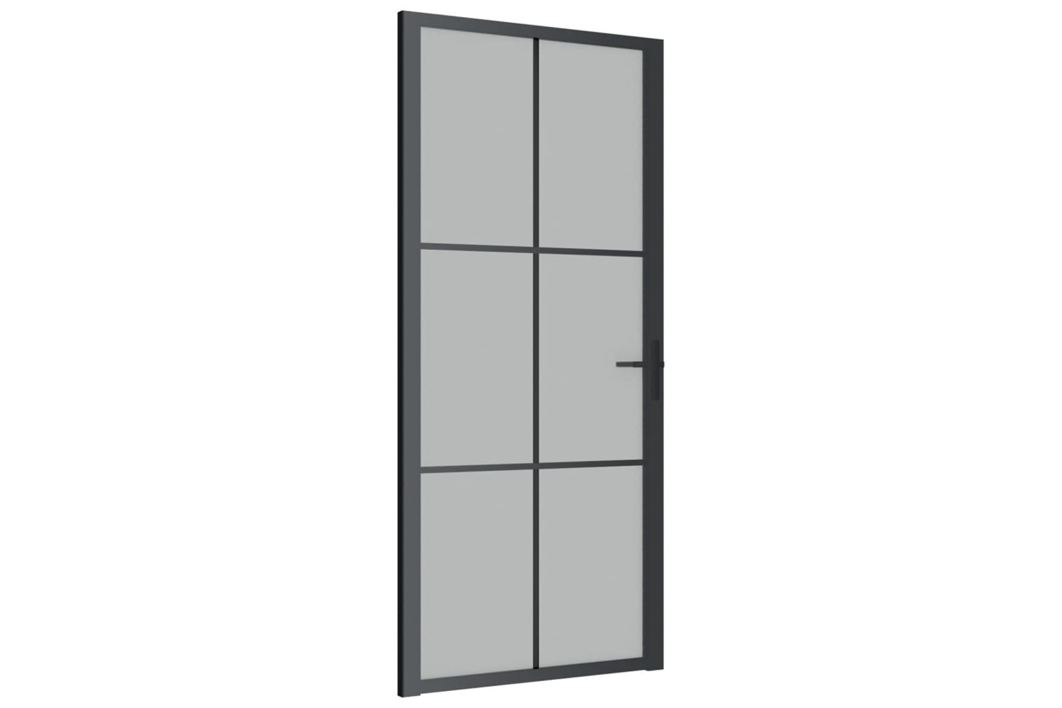 vidaXL 350558 Interior Door 93x201.5cm Black Matt Glass And Aluminium