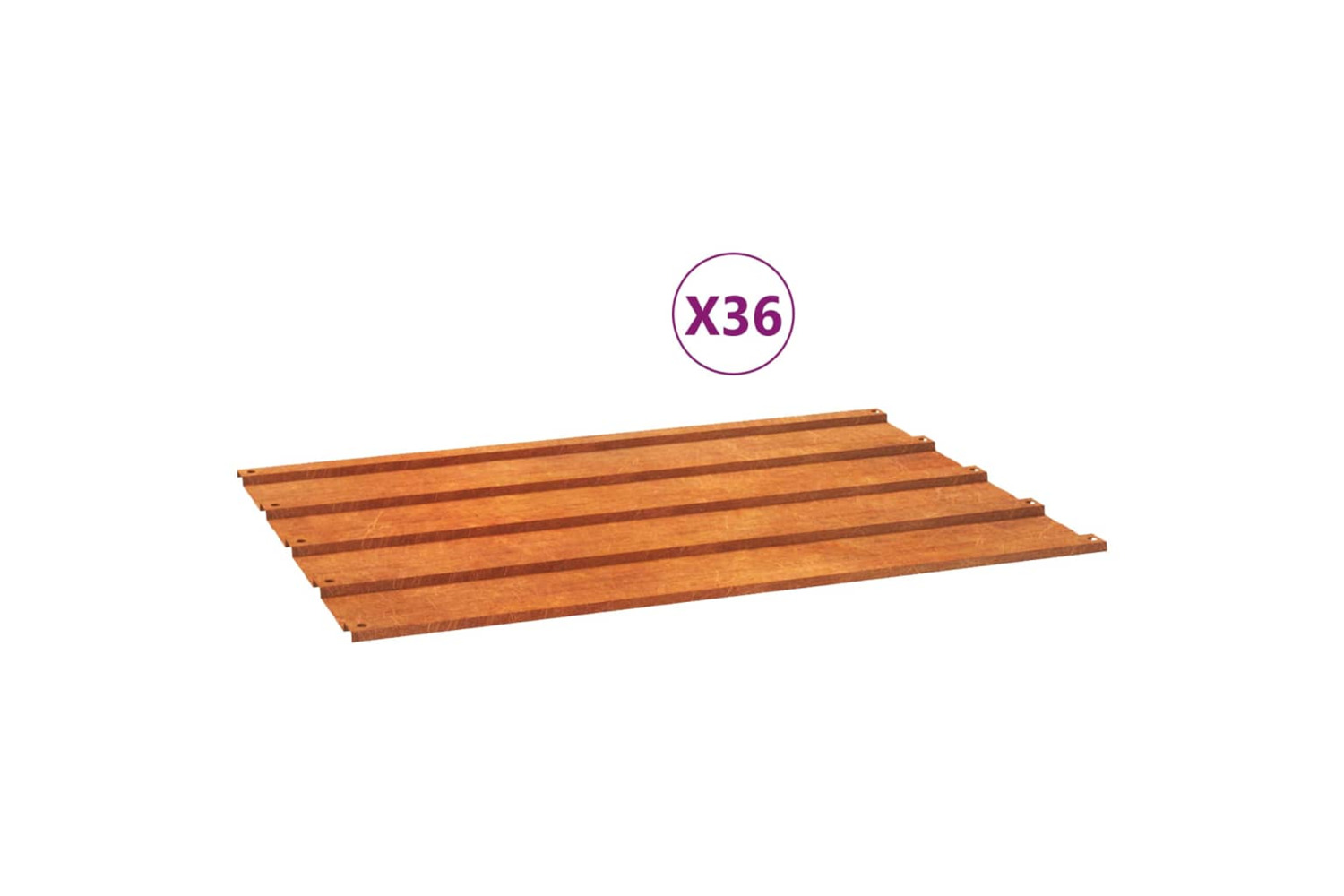 Vidaxl 151971 Roof Panels 36 Pcs Grey 60x44 Cm Corten Steel