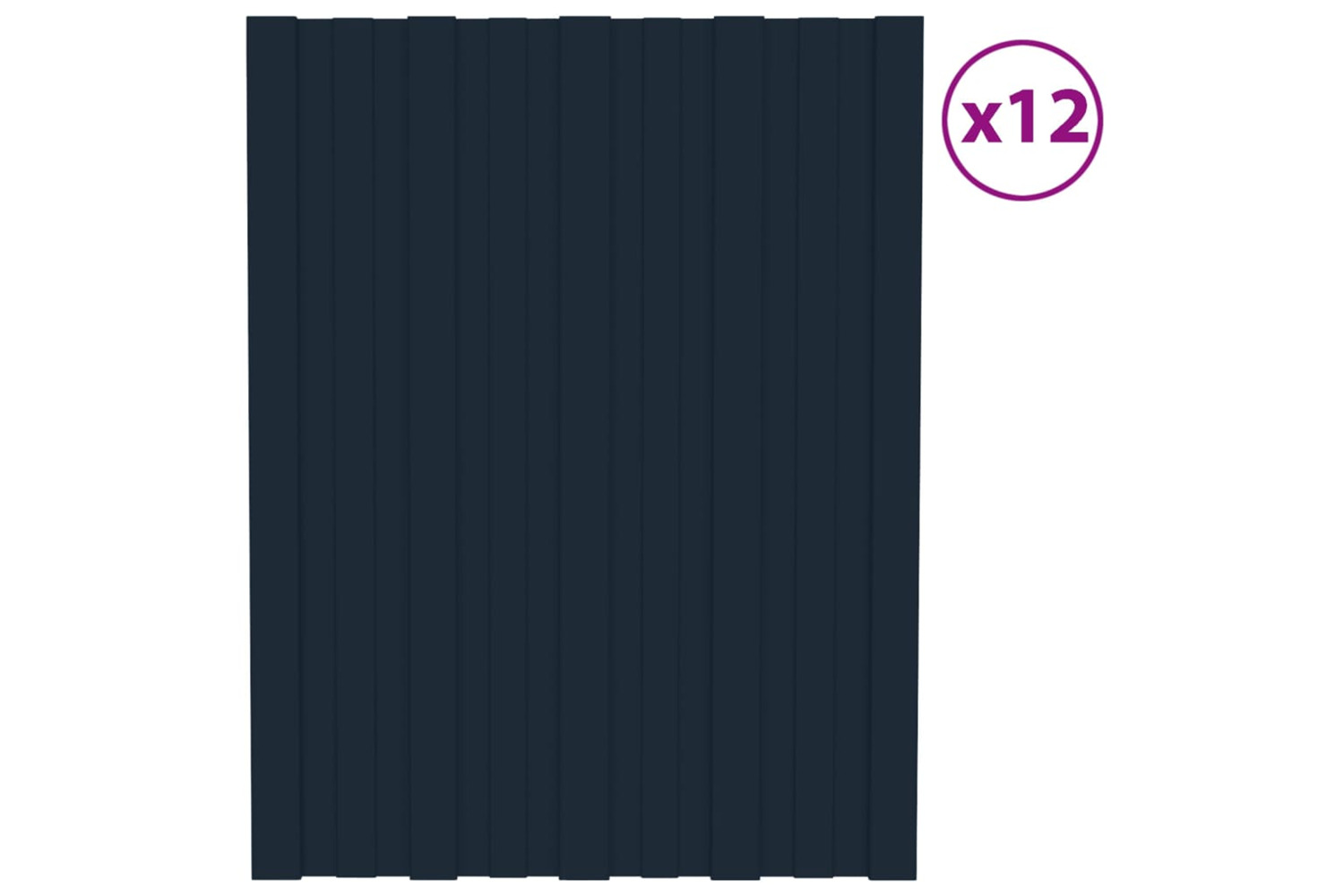 vidaXL 317191 Roof Panels 12 Pcs Galvanised Steel Anthracite 60x45cm