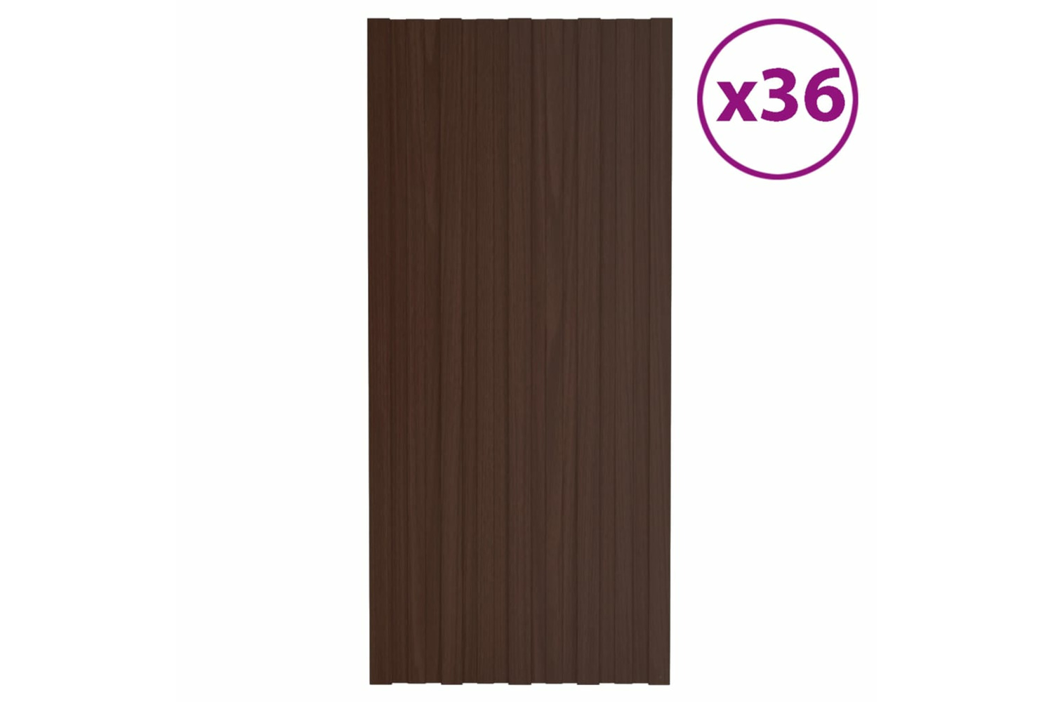 vidaXL 317218 Roof Panels 36 Pcs Galvanised Steel Brown 100x45cm