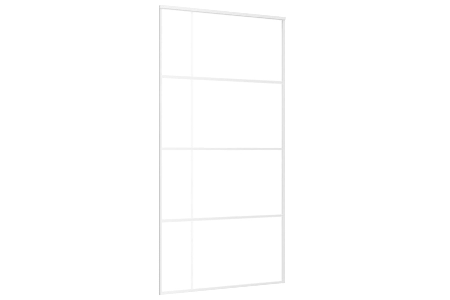 Vidaxl 151689 Sliding Door Frosted Esg Glass And Aluminium 102.5x205 Cm White