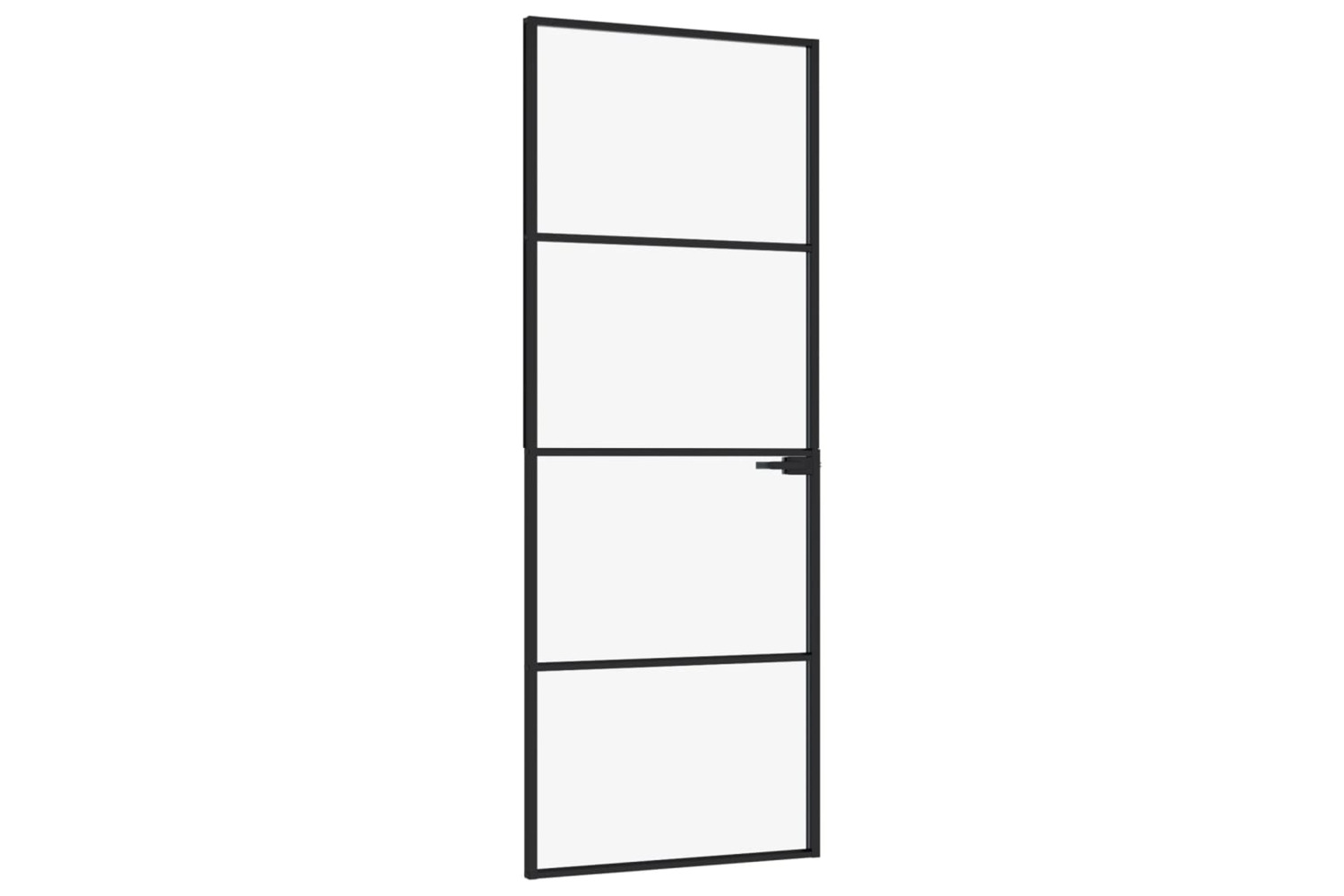 vidaXL 153658 Interior Door Black 76x201.5cm Tempered Glass&aluminium