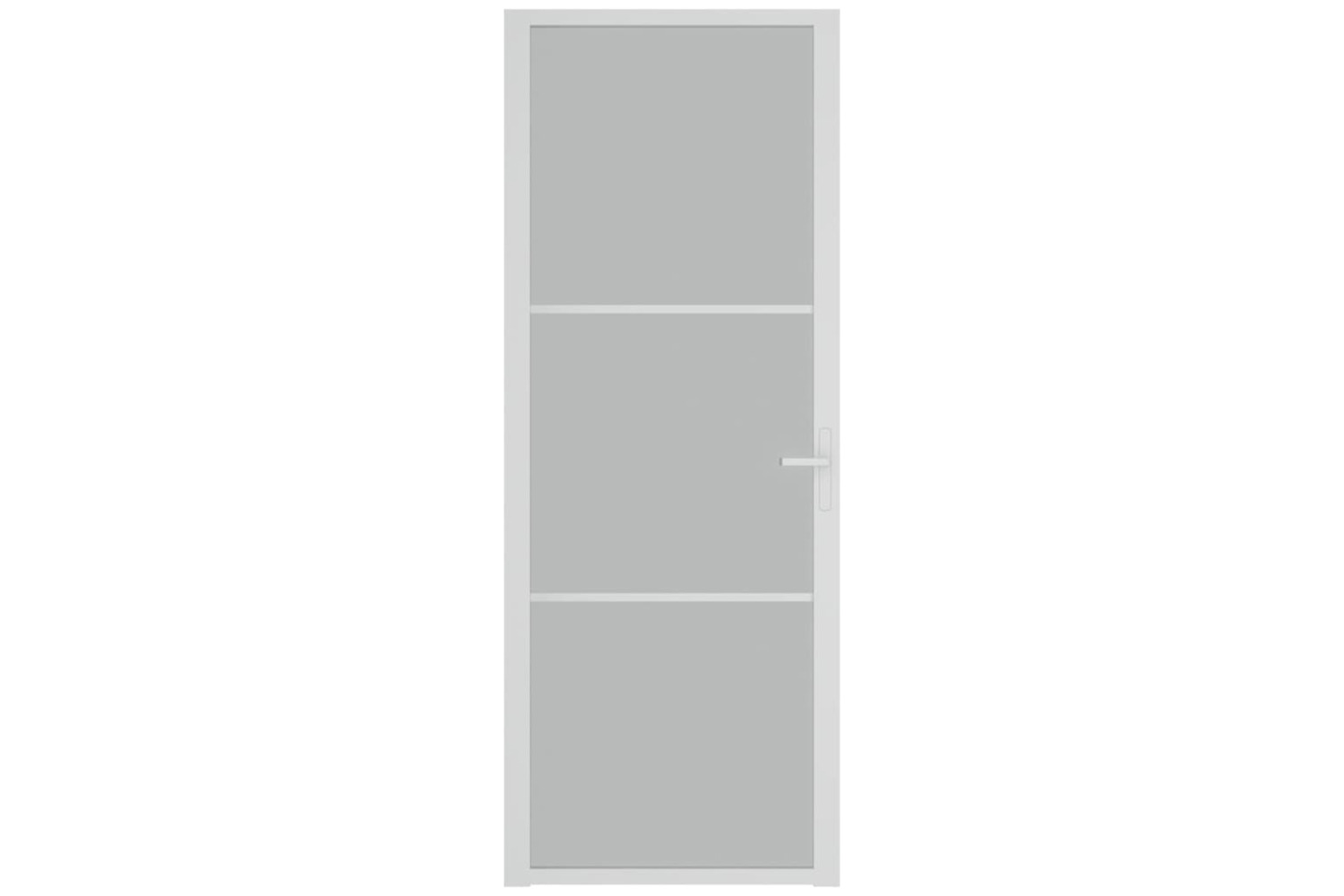 vidaXL 350576 Interior Door 76x201.5cm White Matt Glass And Aluminium