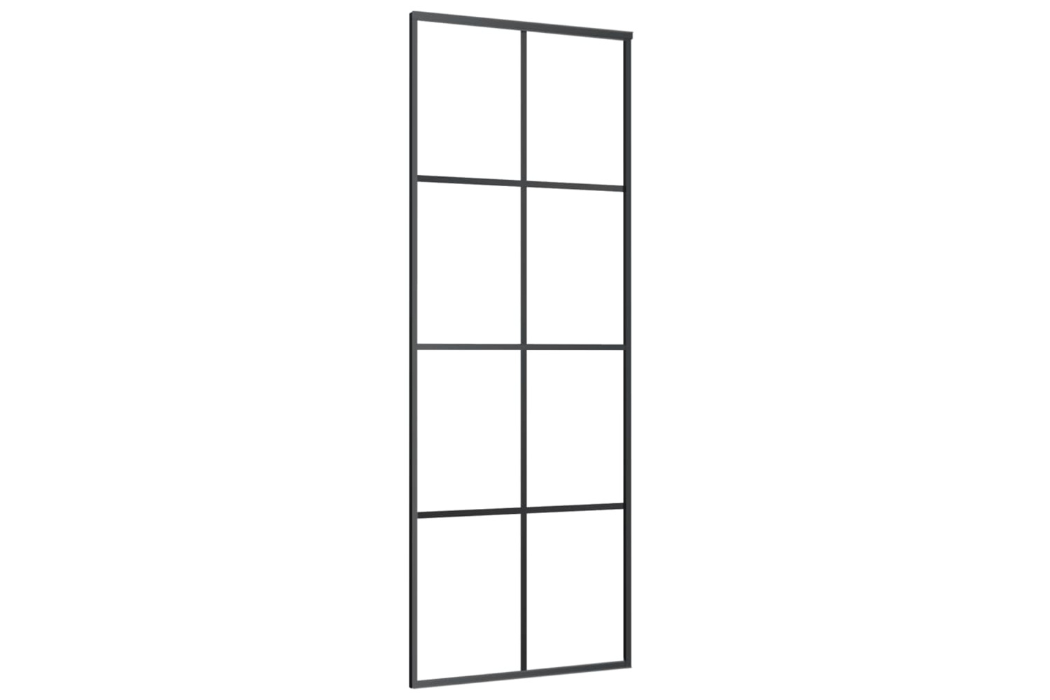 Vidaxl 151666 Sliding Door Black 76x205 Cm Esg Glass And Aluminium
