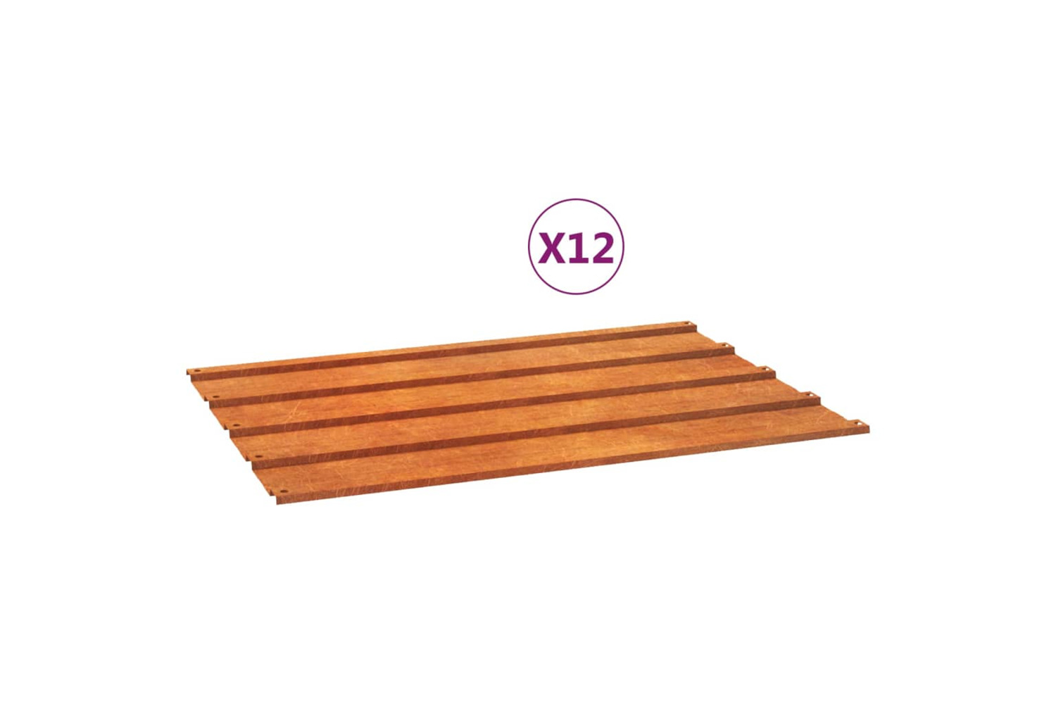 vidaXL 151970 Roof Panels 12 Pcs Grey 60x44cm Corten Steel