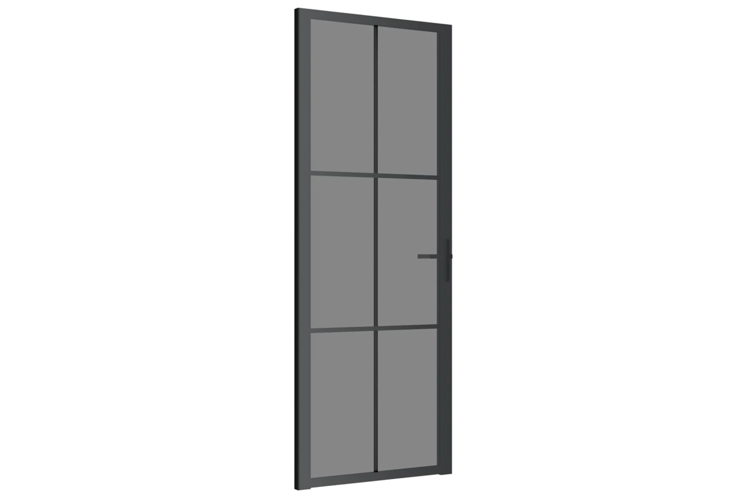 vidaXL 350564 Interior Door 76x201.5cm Black Esg Glass And Aluminium