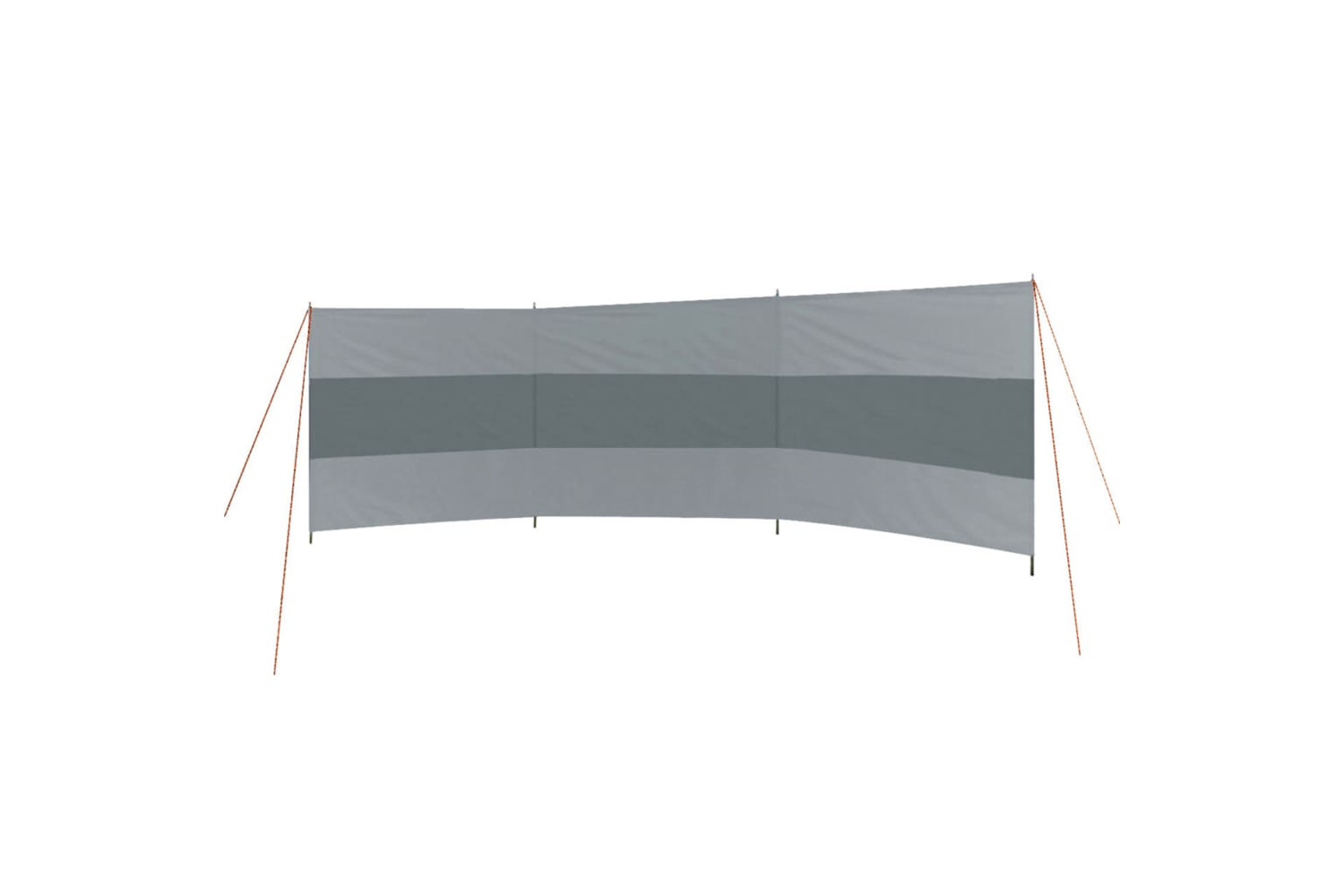 Bo-camp 428657 Windbreak With Top Beams Caira 500x140 Cm Grey