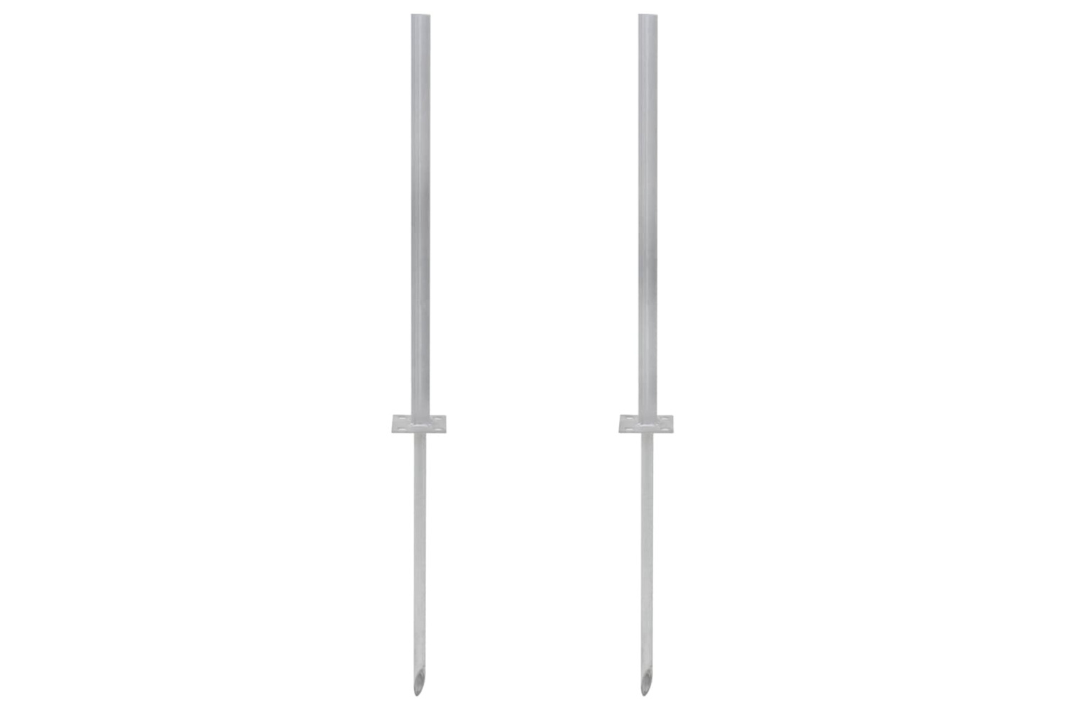 vidaXL 45045 Replacement Steel Feet 2 Pcs 115cm Silver
