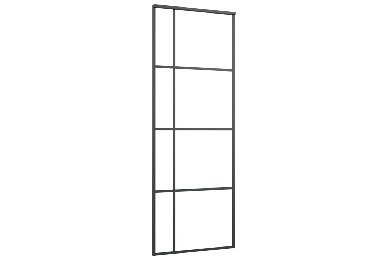 vidaXL 151678 Sliding Door Esg Glass And Aluminium 76x205cm Black