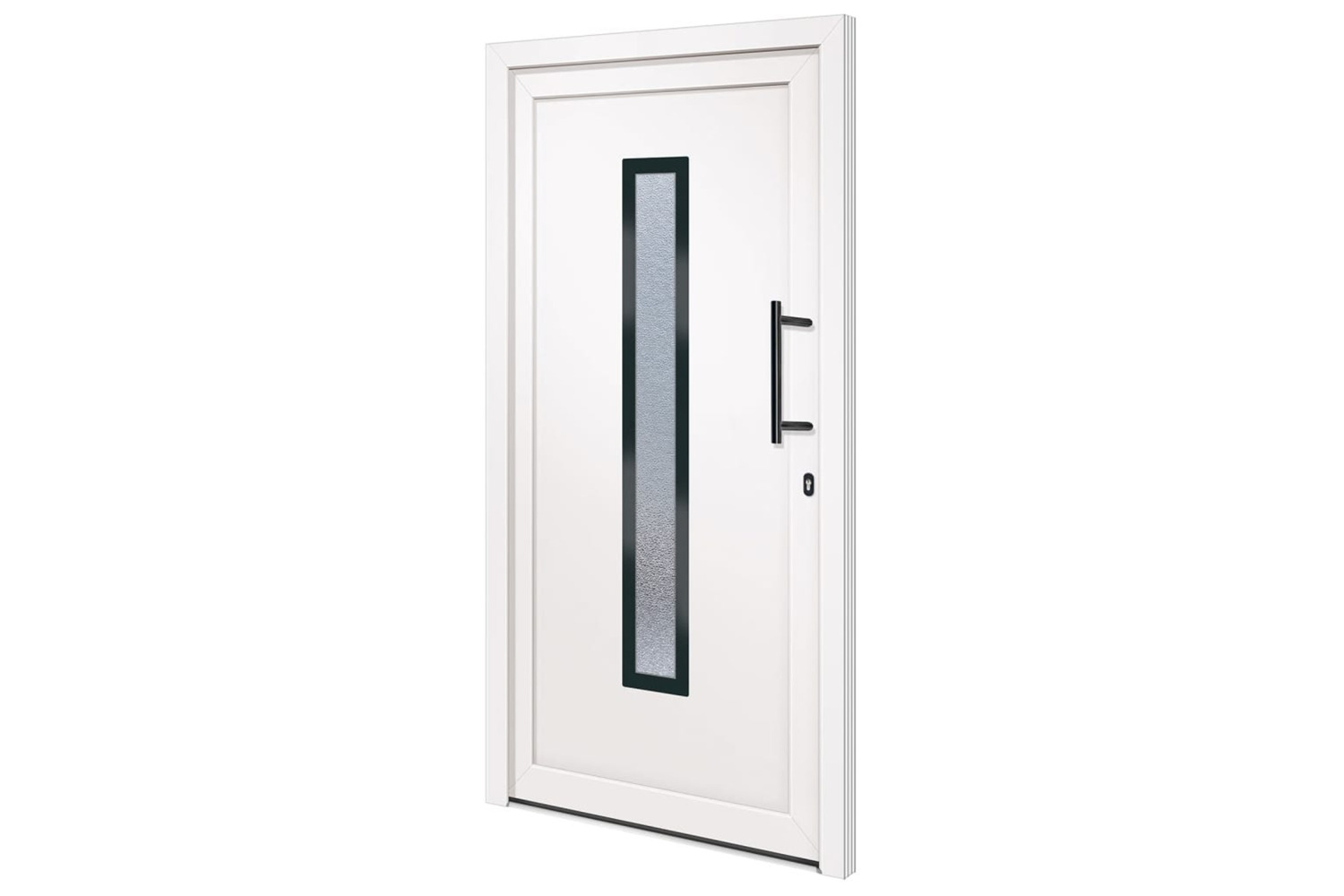 vidaXL 3157083 Front Door White 108x208cm Pvc