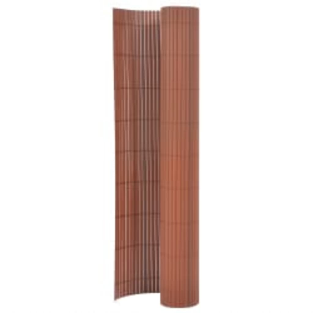 Vidaxl 317149 Double-sided Garden Fence 90x400 Cm Brown